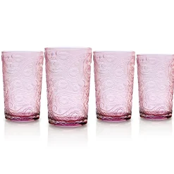 Paisley Blush Highball, Set of 4