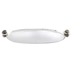 Pebble Gunmetal Oval Serving Tray