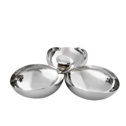 Pebble Gunmetal Trio Nut Bowl