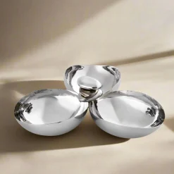 Pebble Gunmetal Trio Nut Bowl