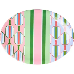 Pickle Ball Melamine Oval Platter