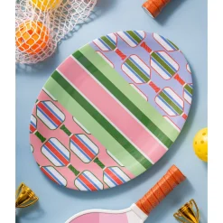 Pickle Ball Melamine Oval Platter