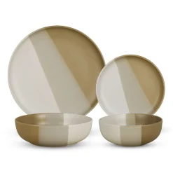 Piermont Natural 16 Piece Dinnerware Set, Service For 4