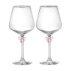 Pink Bow White Wine, Set of 2