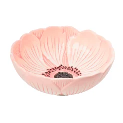 Pink Poppy Flower Cereal Bowl