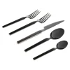 Podium Mirrored Black 18/10 Stainless Steel 20 Piece Flatware Set, Service For 4