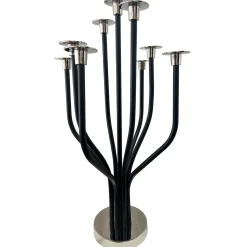 Radiant Tree 9 Light Black & Silver Candelabra
