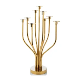 Radiant Tree 9 Light Mirrored Gold Candelabra