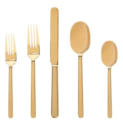 Rail Gold 18/10 Stainless Steel 20 Piece Flatware Set, Service For 4