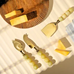 Rathlin Butter Yellow 3 Piece Cheese Tool Set