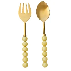 Rathlin Butter Yellow Salad Server Set