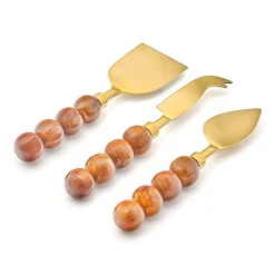 Rathlin Caramel 3 Piece Cheese Tool Set