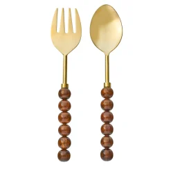 Rathlin Caramel Salad Server Set