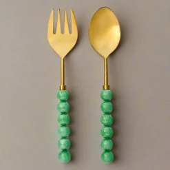 Rathlin Green Salad Server Set