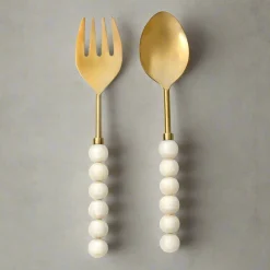 Rathlin White Salad Server Set