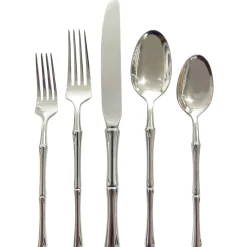Rattan Mirrored 18/10 Stainless Steel 20 Piece Flatware Set, Service For 4