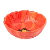 Red Poppy Flower Cereal Bowl