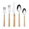 Regal Copper Handle 18/10 Stainless Steel 20 Piece Flatware Set, Service For 4