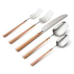 Regal Copper Handle 18/10 Stainless Steel 20 Piece Flatware Set, Service For 4