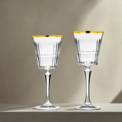 Regent Crystal Gold Rim White Wine. Set of 4