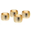 Ribbed Gold Napkin Ring Set