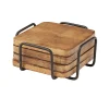 Ridgewood Natural Coaster Set with Stand