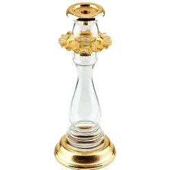 Ripple Gold Large Tapered & Pillar Candleholder
