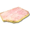 Rose Quartz Gold Edge Serving Board