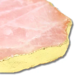 Rose Quartz Gold Edge Serving Board