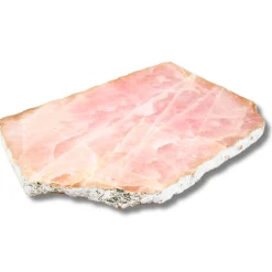 Rose Quartz Silver Edge Serving Board