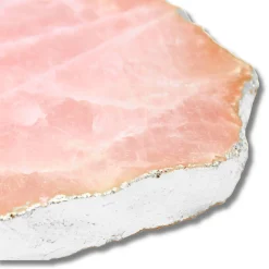 Rose Quartz Silver Edge Serving Board