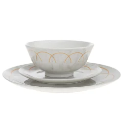 Rotolo Porcelain 12 Piece Dinnerware Set, Service for 4