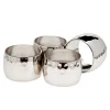 Round Hammered Napkin Ring Set