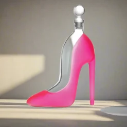 Runway Pink High Heel Decanter