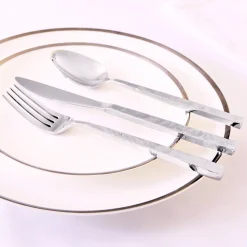 Rustic Mirrored 18/10 Stainless Steel 20 Piece Flatware Set, Service For 4