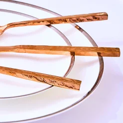 Rustic Mirrored Copper 18/10 Stainless Steel 20 Piece Flatware Set, Service For 4