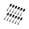 Salem Matte Black 18/0 Stainless Steel Teaspoon, Set of 12