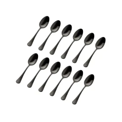 Salem Matte Black 18/0 Stainless Steel Teaspoon, Set of 12