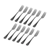 Salem Matte Black 18/0 Stainless Steel Dinner Fork, Set of 12