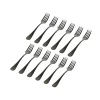 Salem Matte Black 18/0 Stainless Steel Salad Fork, Set of 12