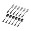 Salem Matte Black 18/10 Stainless Steel 12 Piece Flatware Set, Service For 6