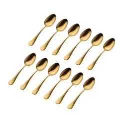 Salem Matte Gold 18/0 Stainless Steel Tablespoon, Set of 12