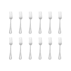 Salem Mirrored 18/0 Stainless Steel Salad Fork, Set of 12
