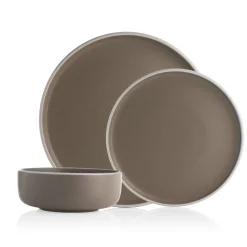 Sayville Speckled Dovetail Stoneware 12 Piece Dinnerware Set, Service for 4