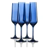 Sheer Blue Flute, Set of 4