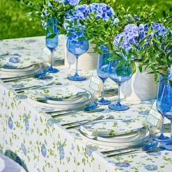 Sheer Blue Flute, Set of 4