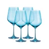 Sheer Light Blue Red Wine Glass, Set of 4