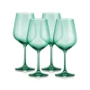 Sheer Light Green Red Wine Glass, Set of 4