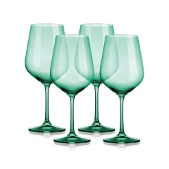 Sheer Light Green Red Wine Glass, Set of 4
