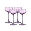 Sheer Lilac Champagne Coupe, Set of 4